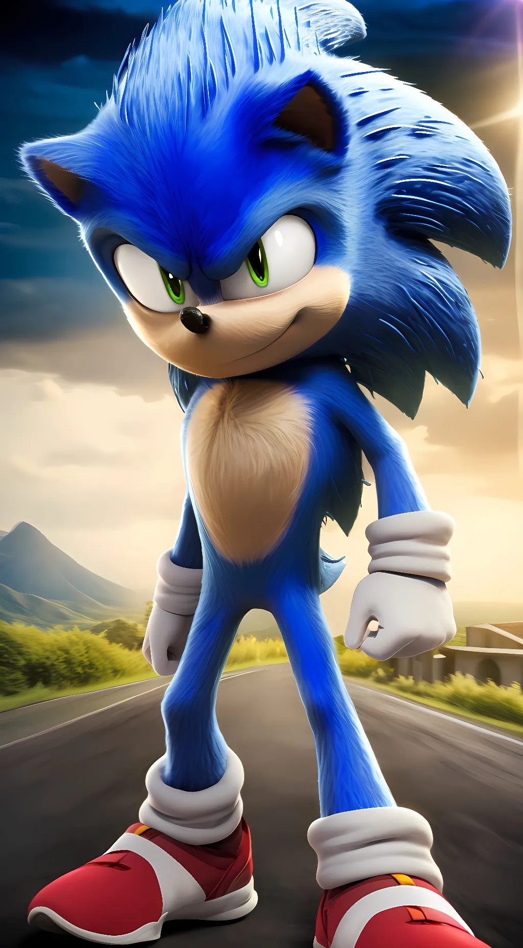 ai character: Movie Sonic background