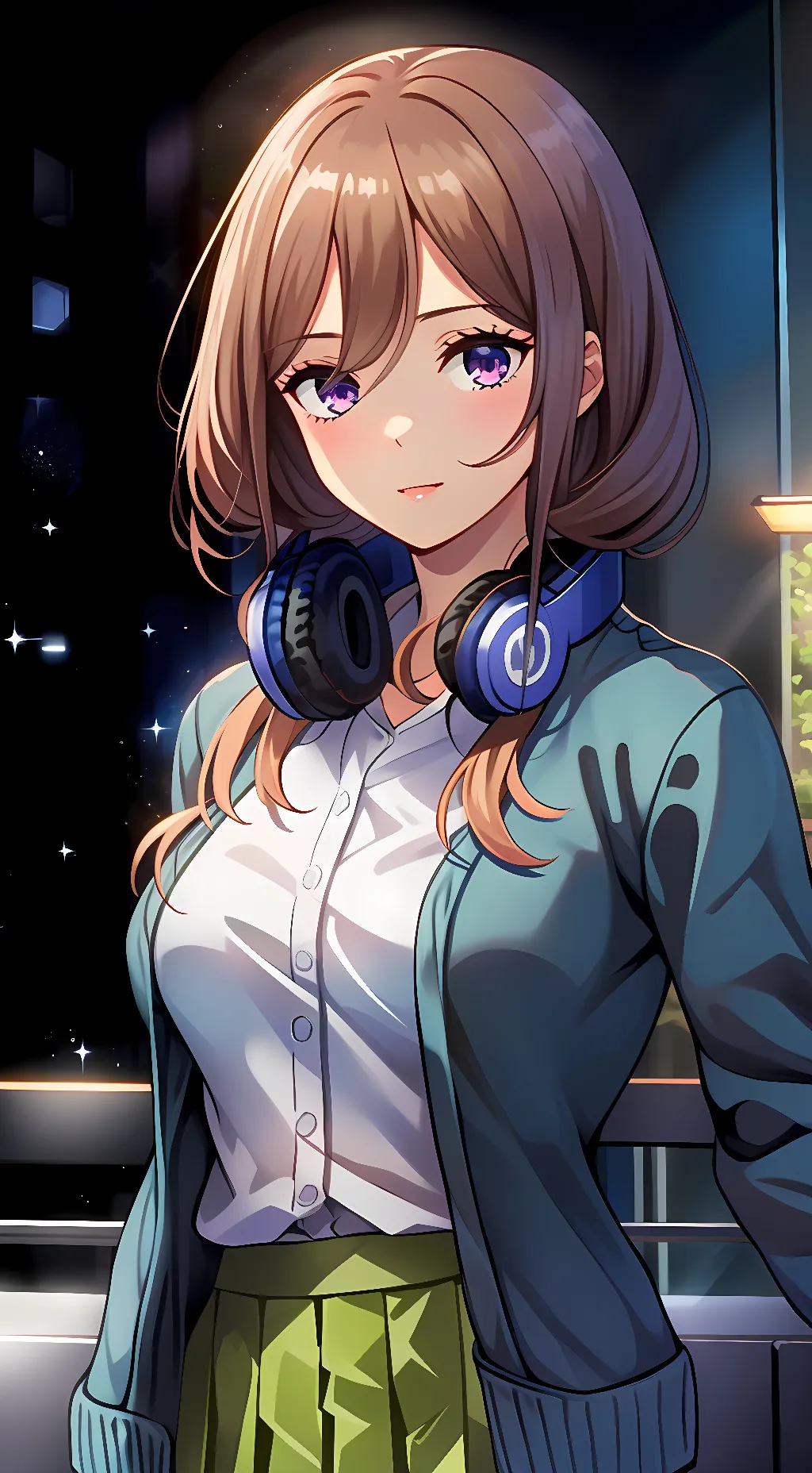 ai character: Miku Nakano background