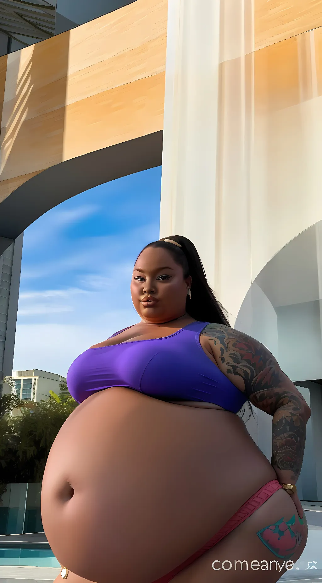 ai character: Carmen Lafox  background