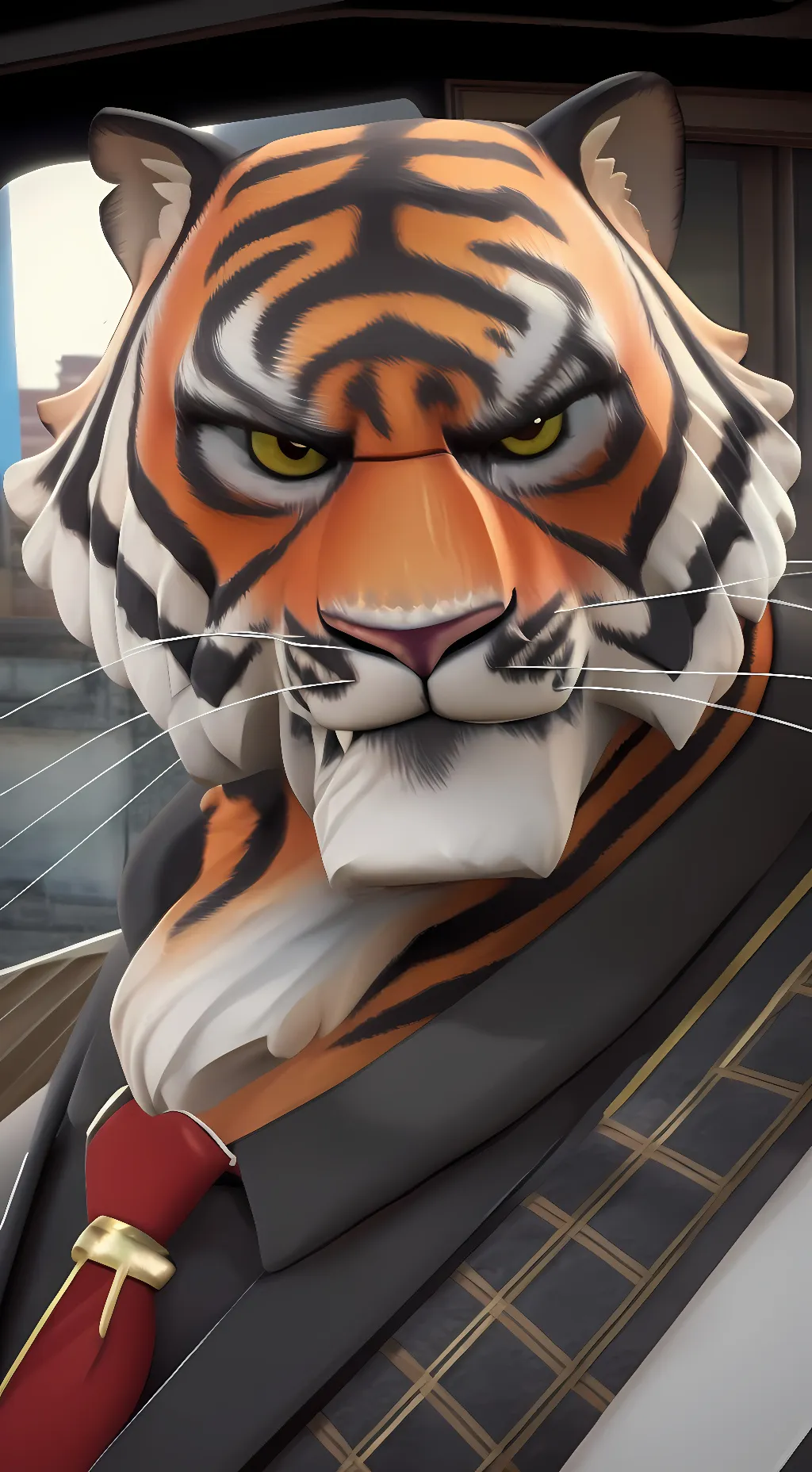 ai character: Tiger Boss (Oscar) background