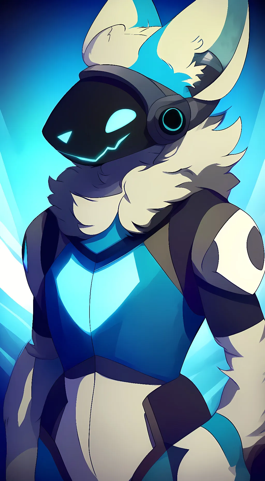 ai character: Wave (My fursona) background