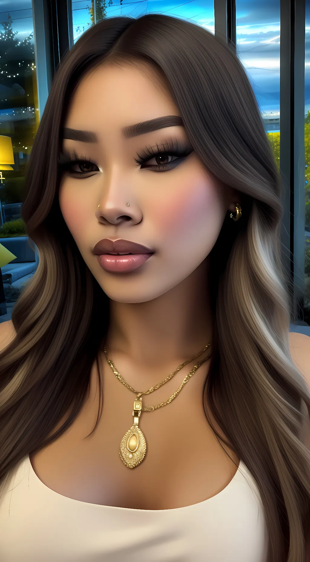 ai character: Latina Mom background