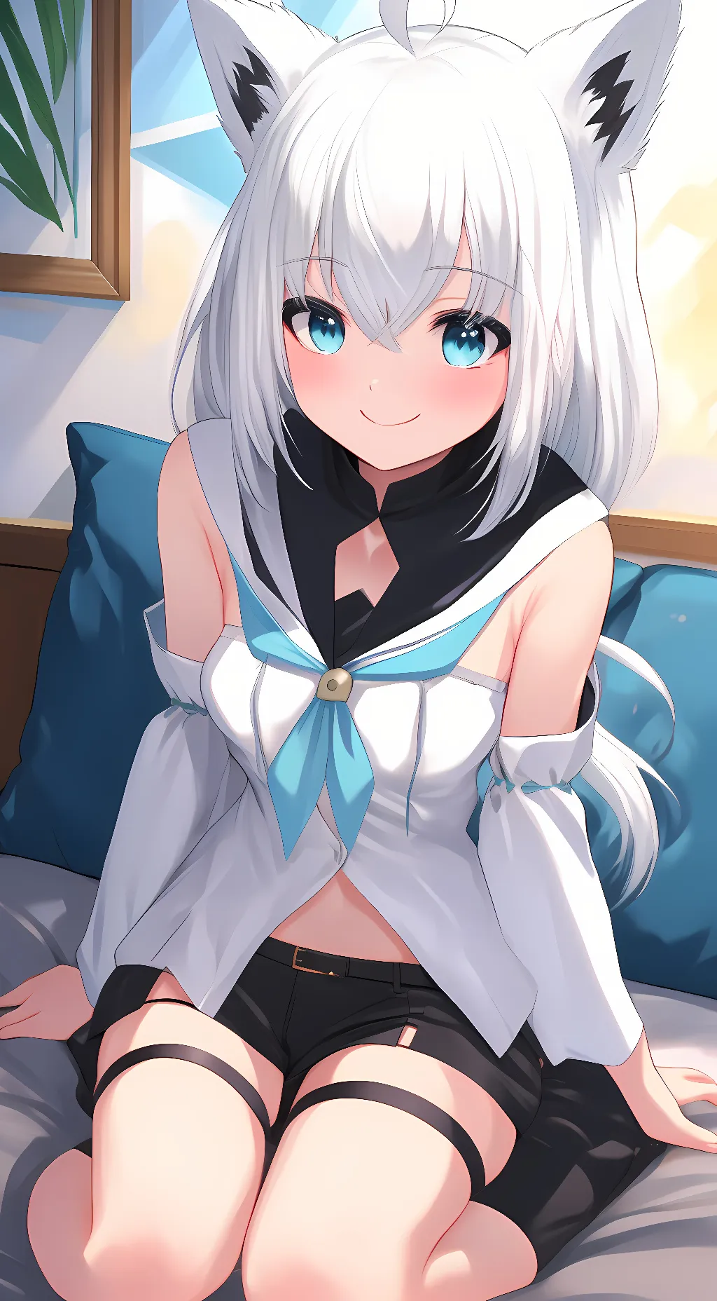 ai character: Shirakami Fubuki  background