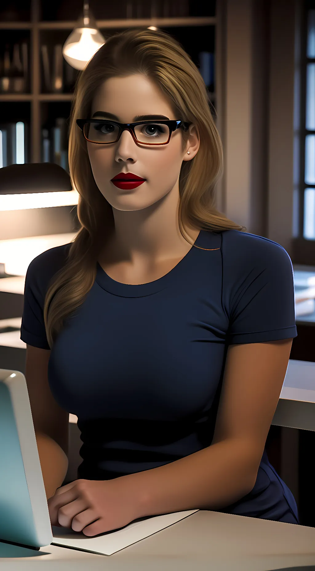 ai character: Felicity Smoak  background