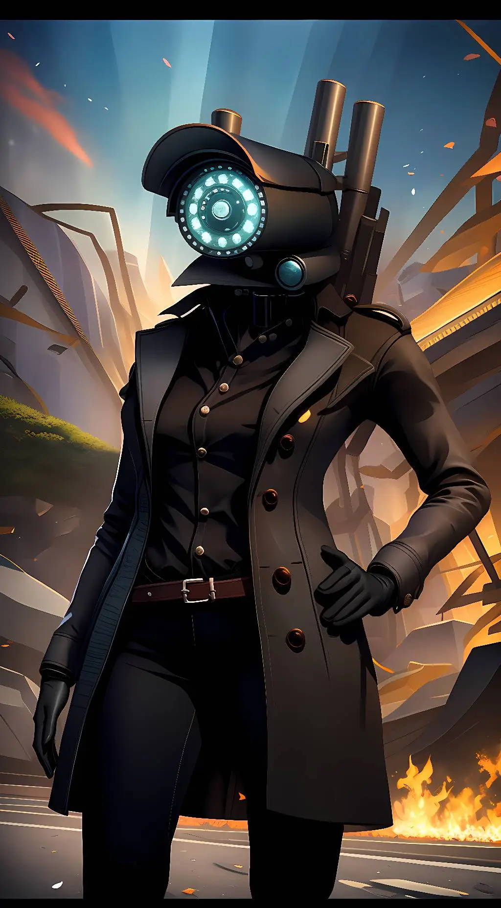 ai character: Camerawoman background