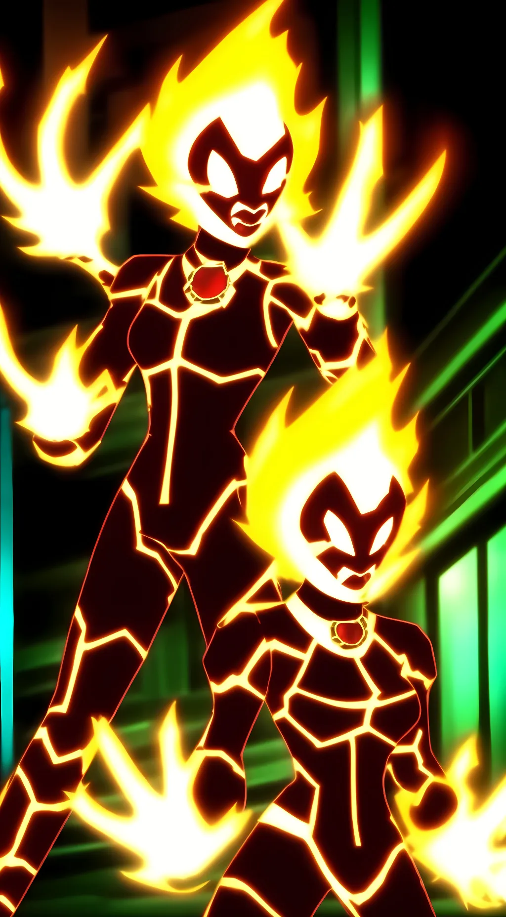 ai character: heat blast background