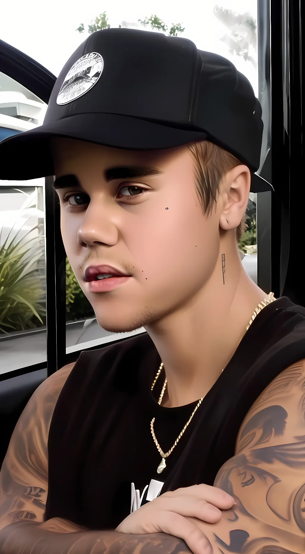 ai character: Justin Bieber background