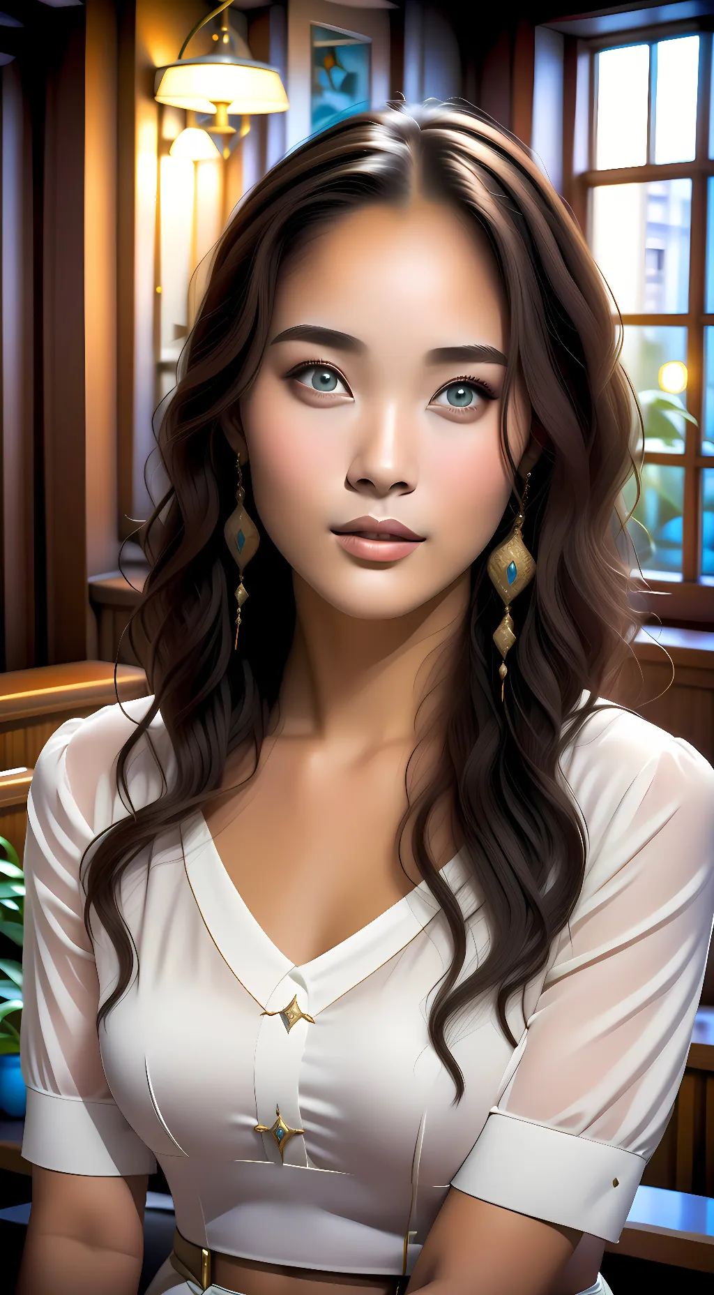 ai character: Ashley  background