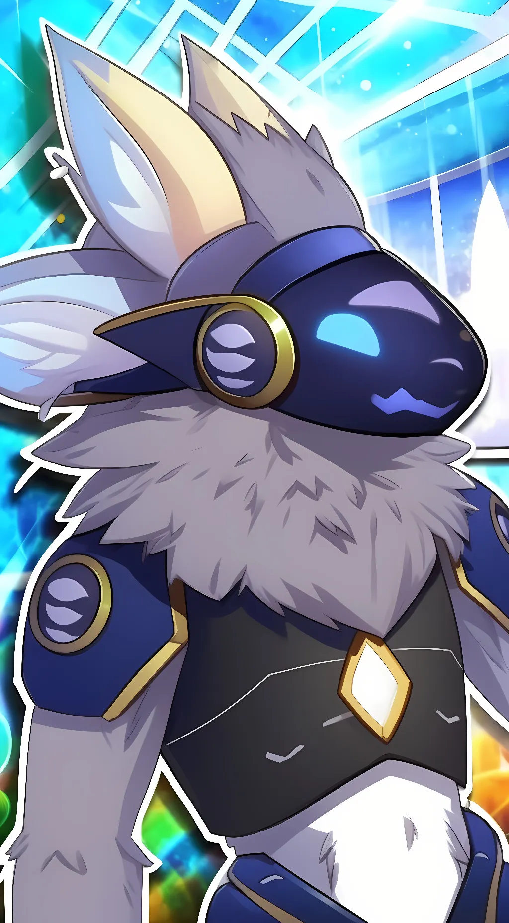 ai character: Raeal The Protogen background