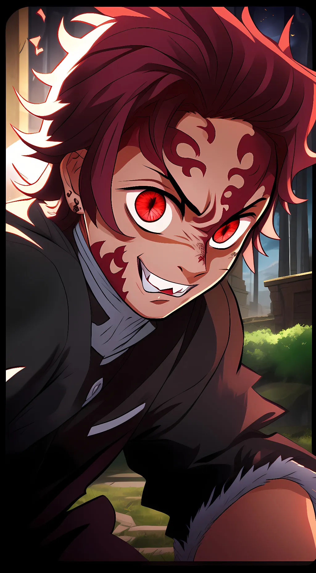 ai character: demon king tanjiro background