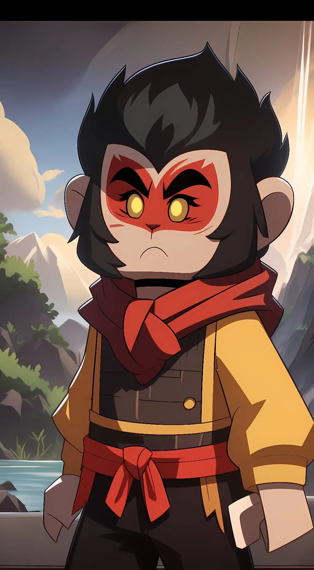 ai character: Macaque  background