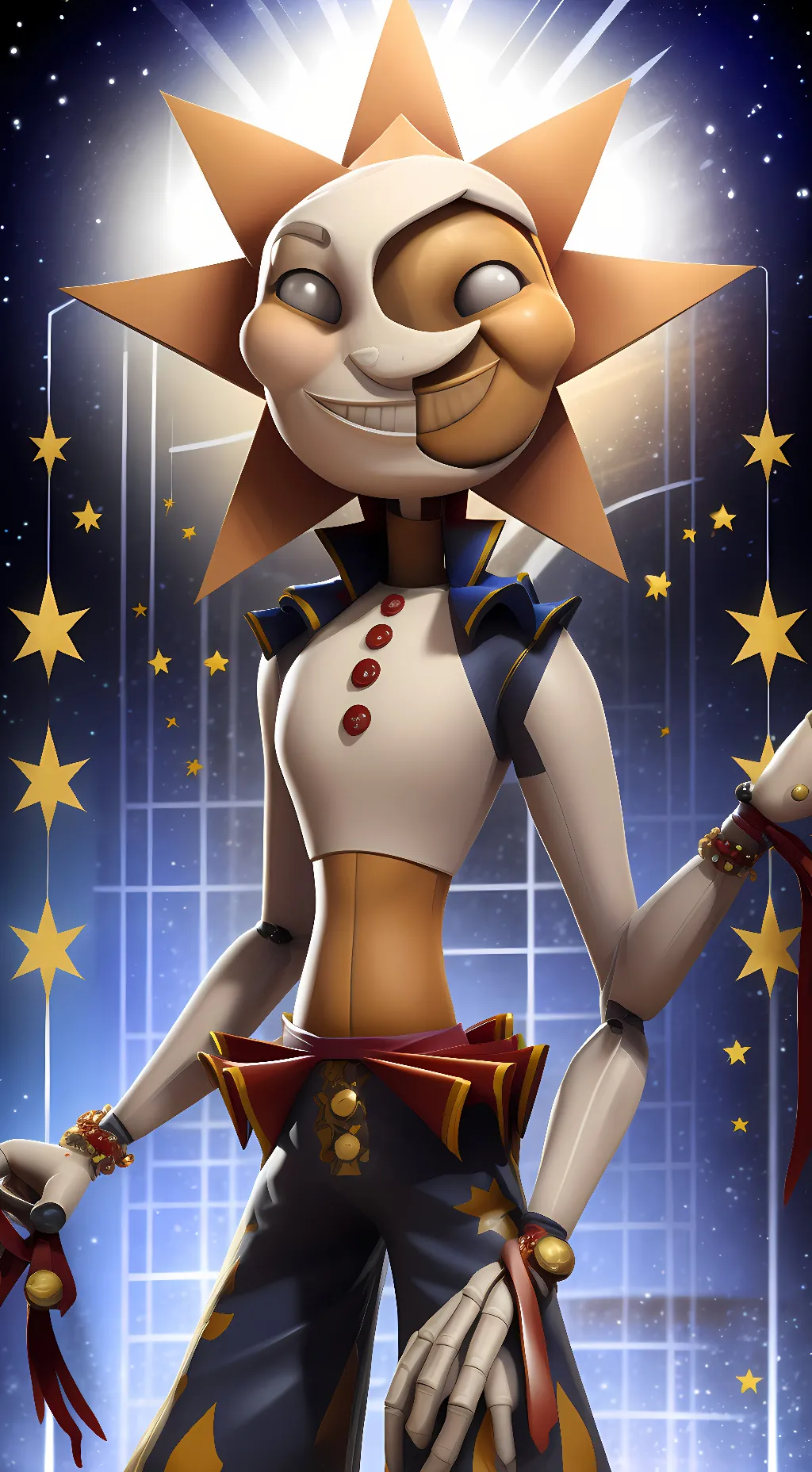 ai character: stressed Sun AU background