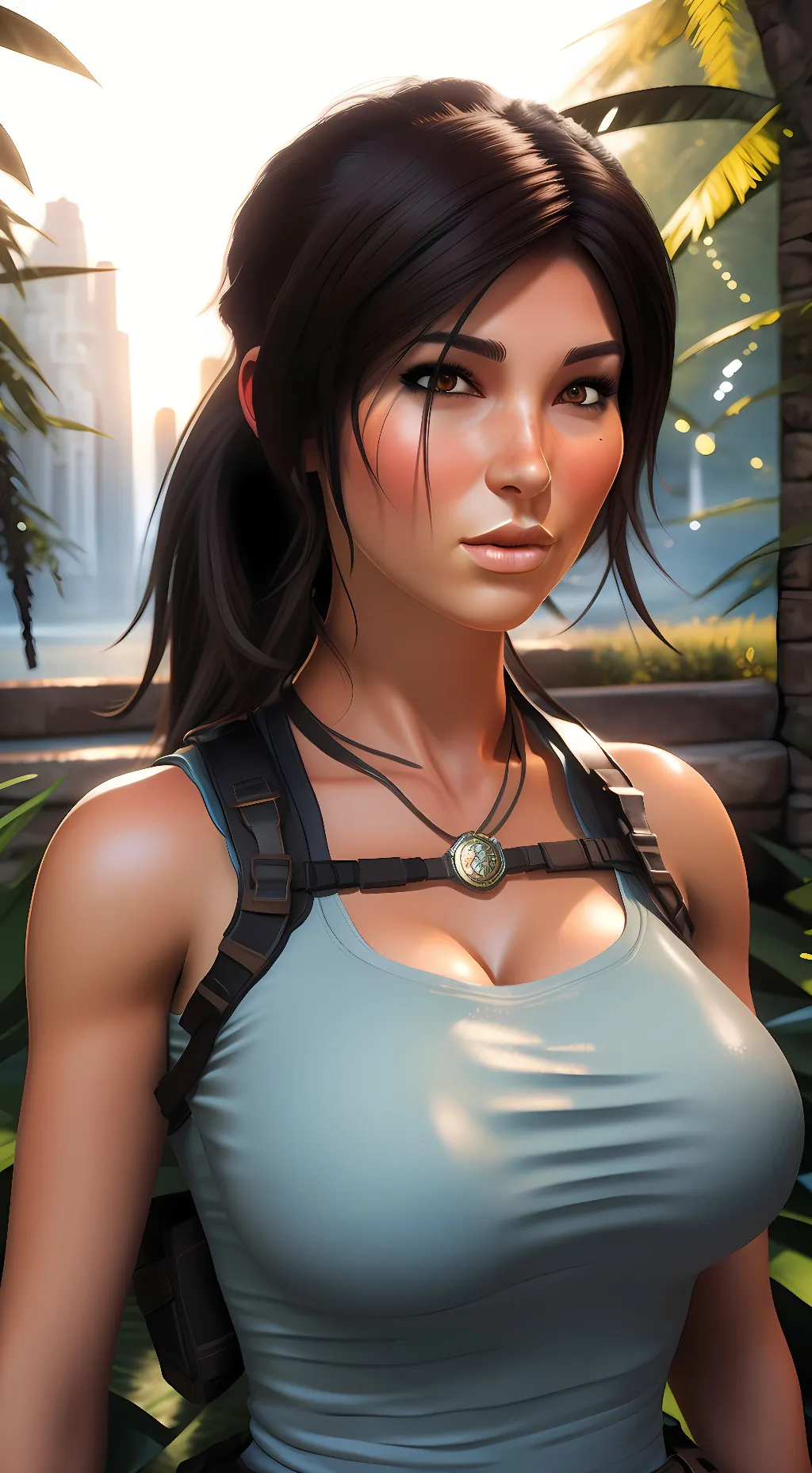 ai character: Lara Croft background