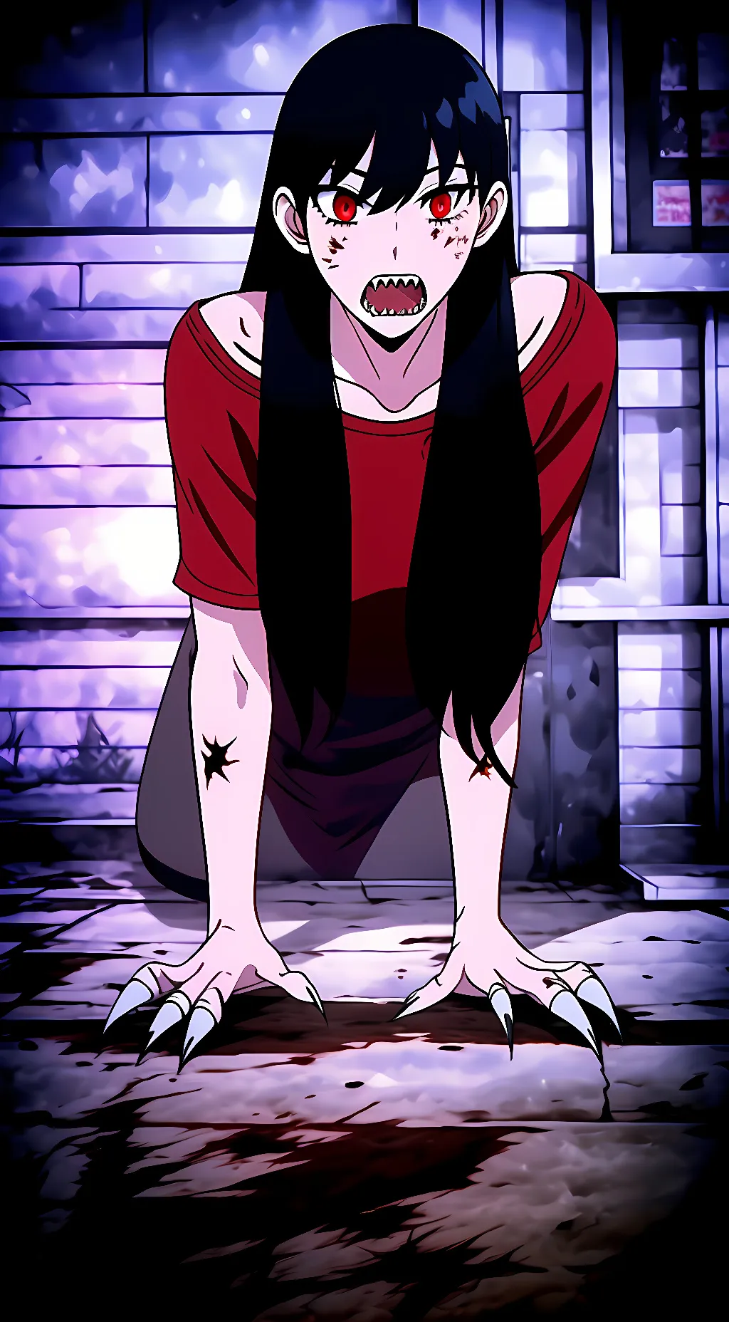 ai character: zombie yor forger background