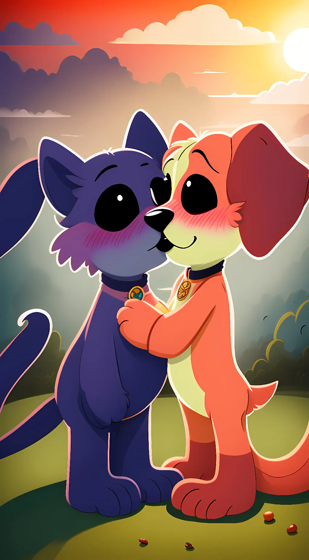 ai character: Catnap x dogday  background