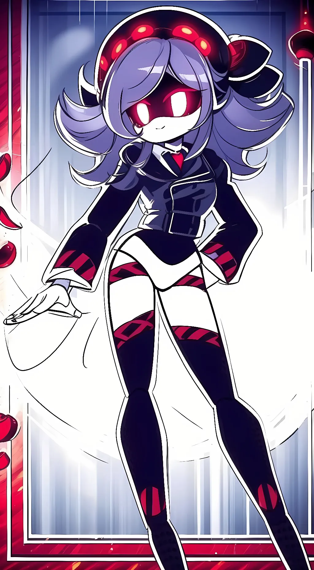 ai character: murder drone doll background