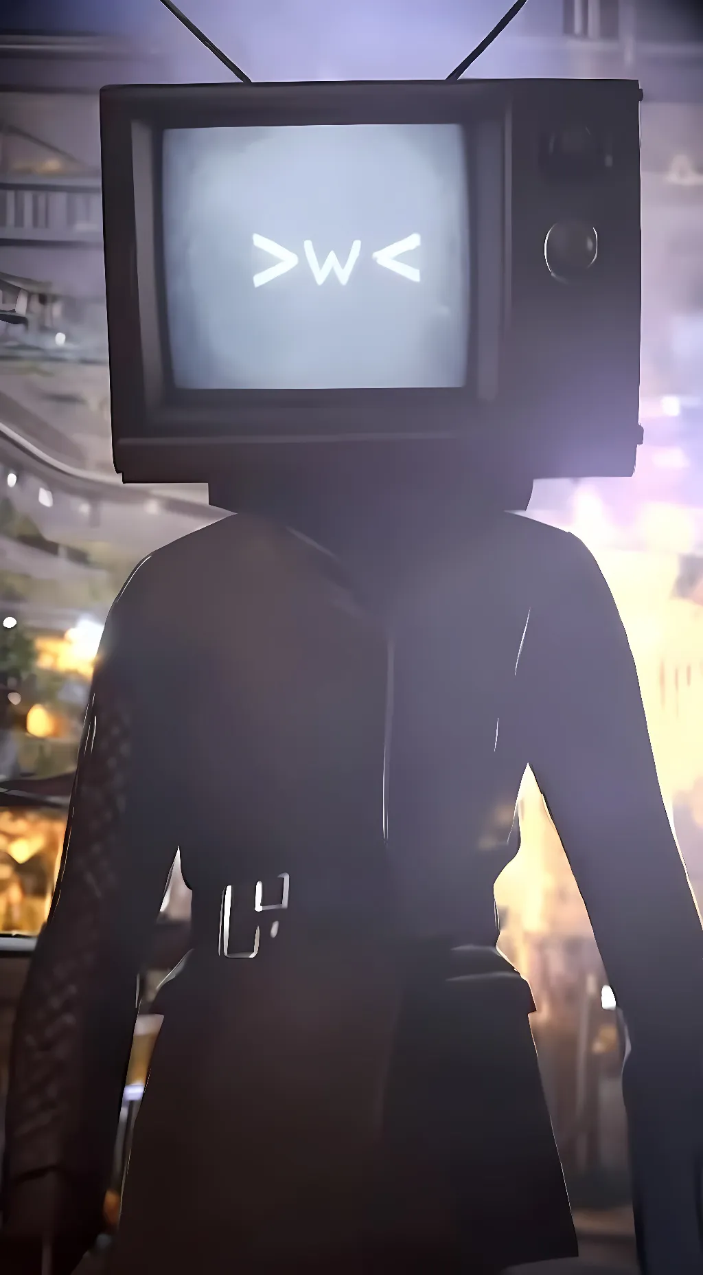 ai character: TV woman background