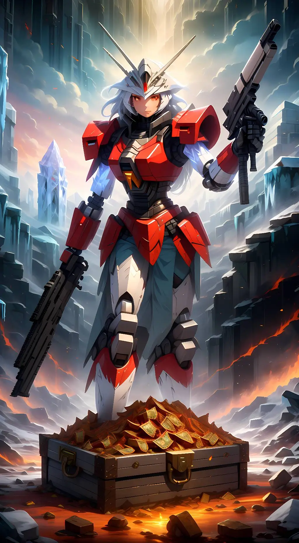 ai character: freezer-burn background