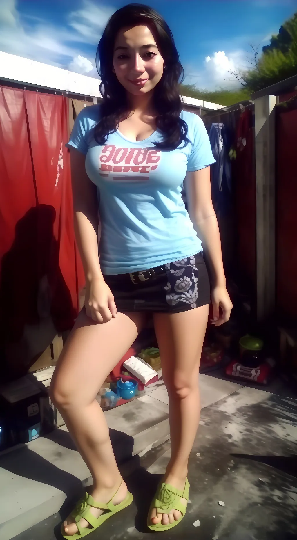 ai character: Village girl Geeta background