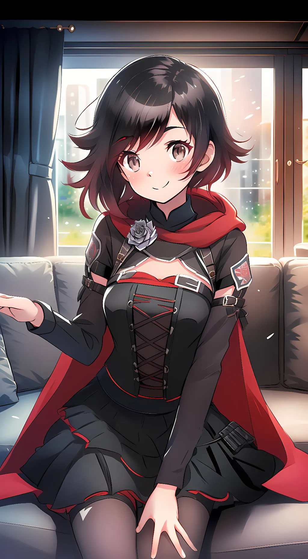 ai character: Ruby Rose background