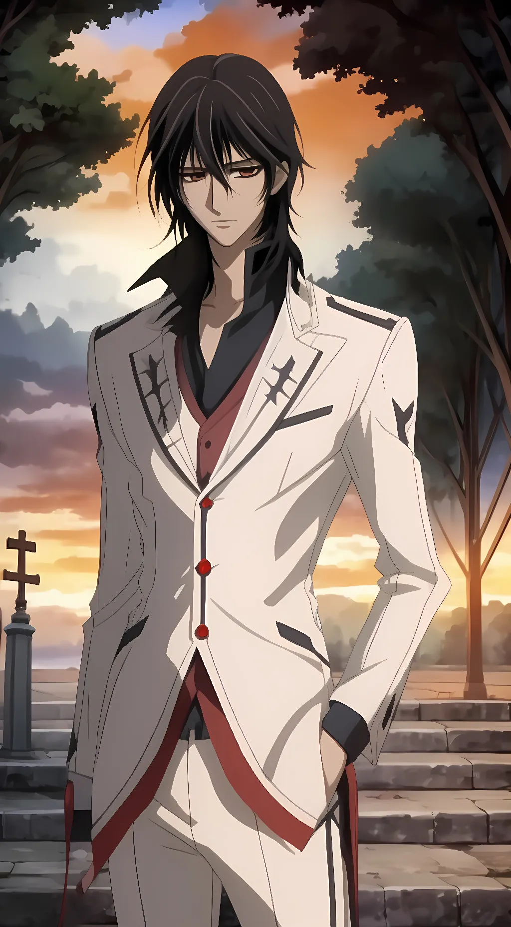 ai character: kaname and YN  background