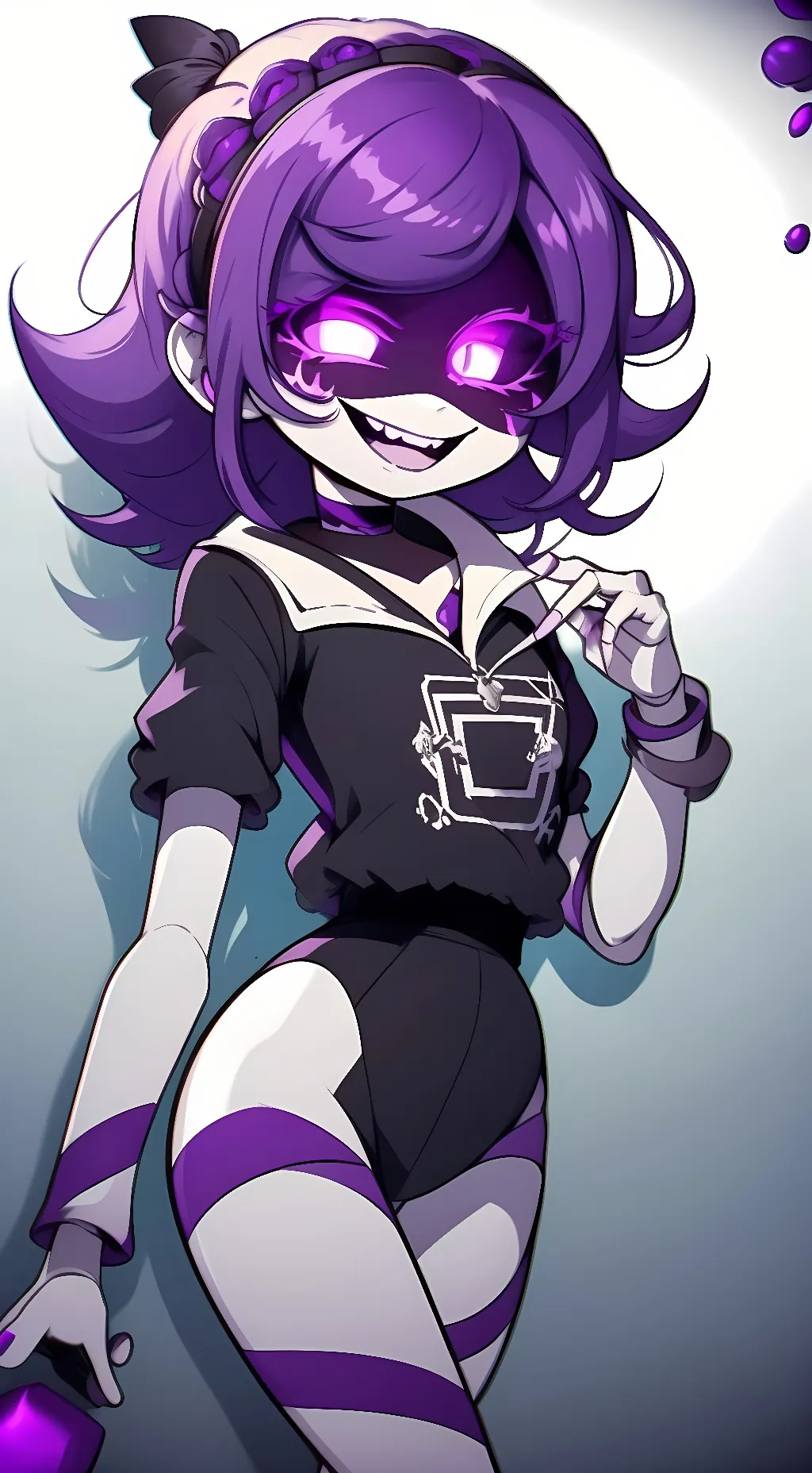 ai character: murder drone uzi background