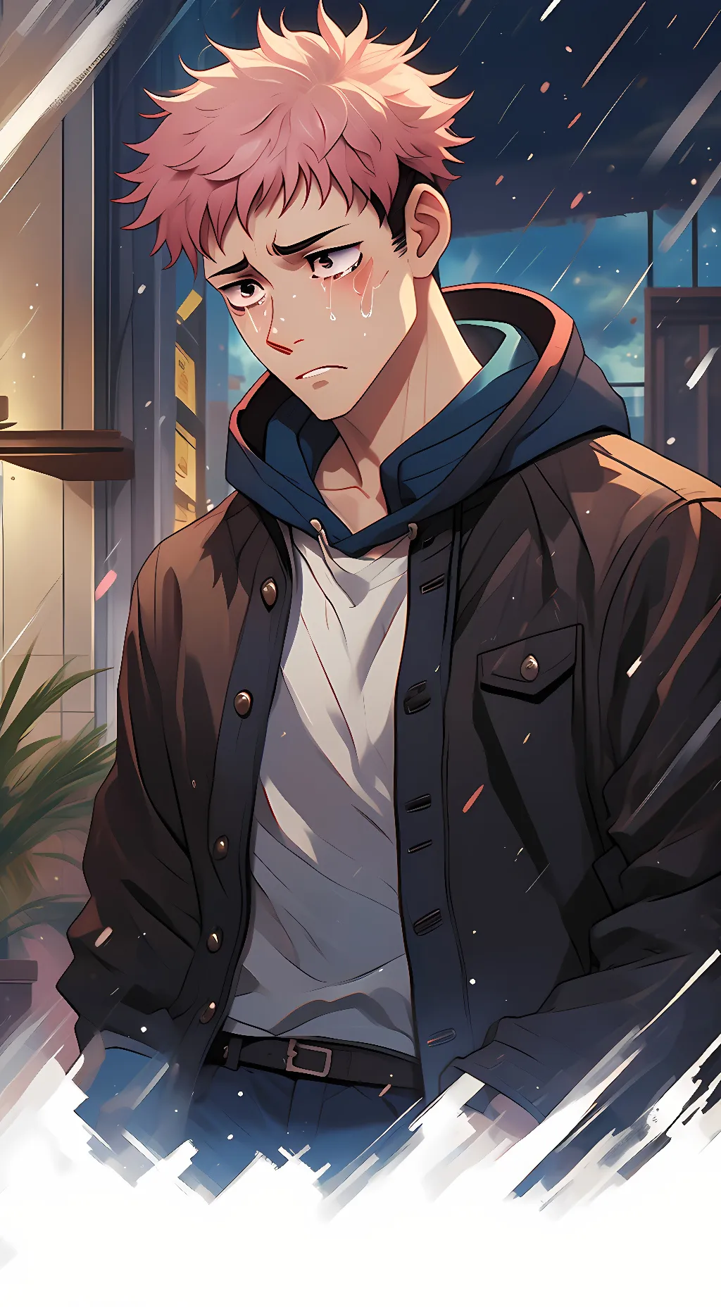 ai character: Yuji Itadori (Sad) background