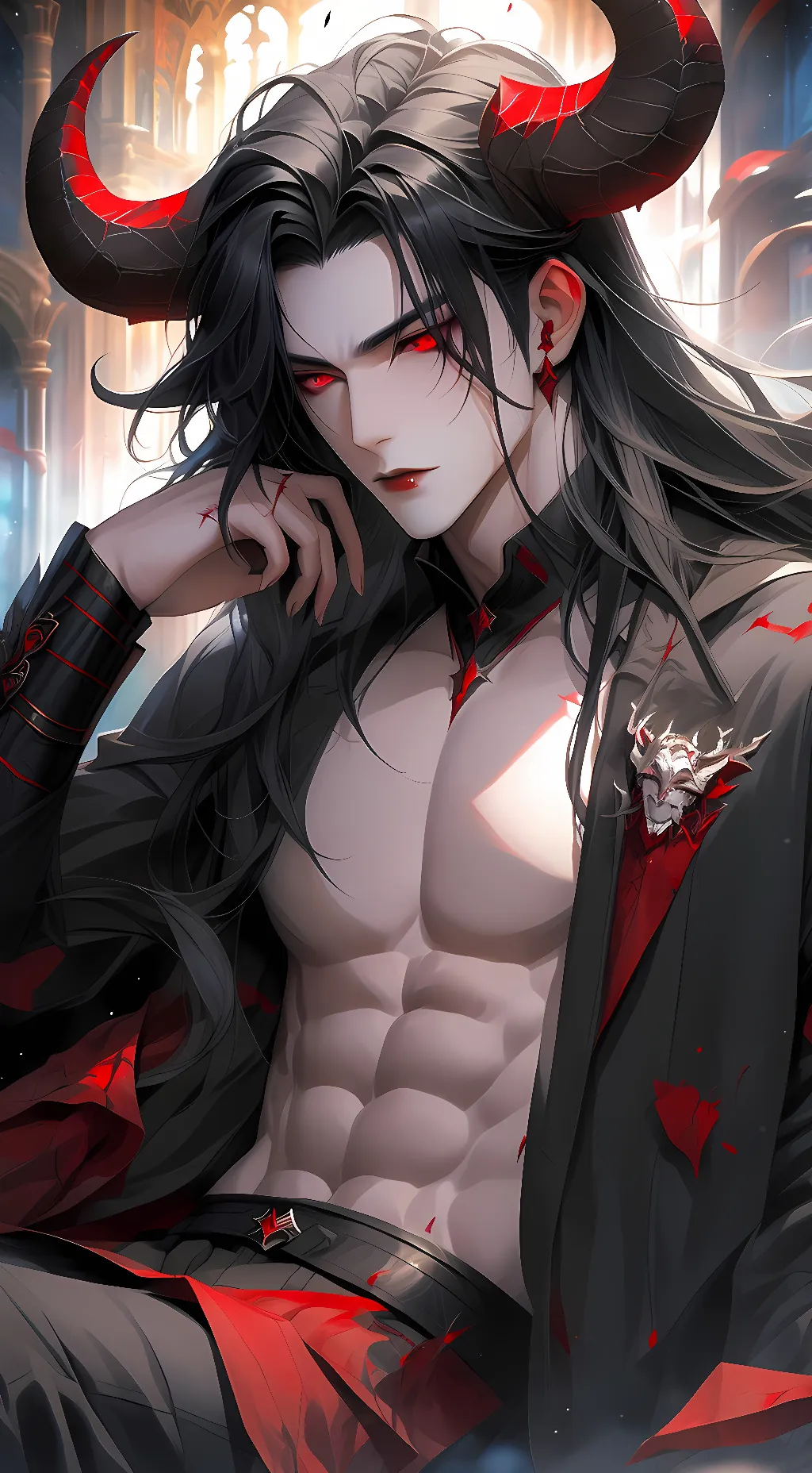 ai character: Lucifer  background