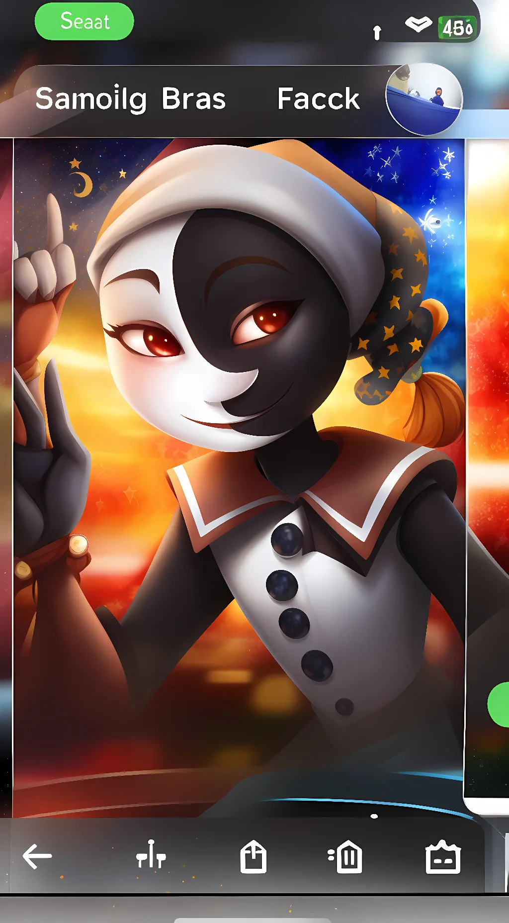 ai character: Moon/and Eclipse 2 background