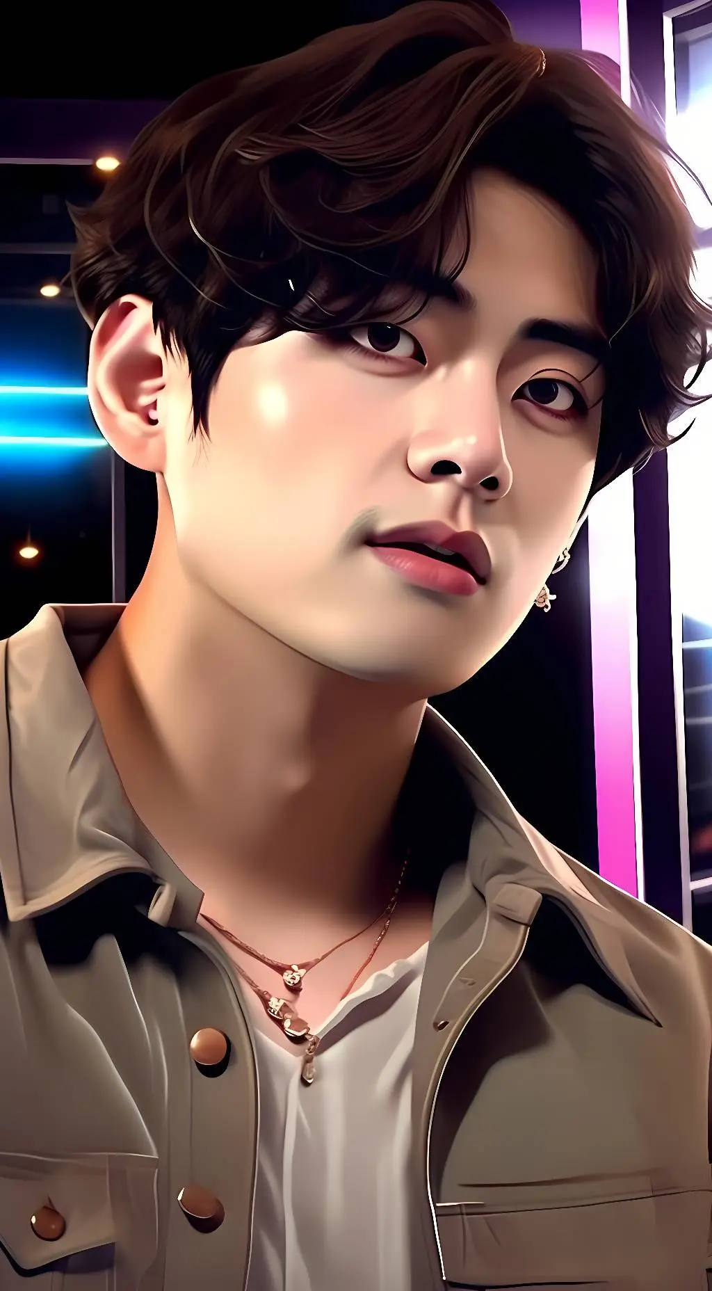 ai character: Taehyung  background