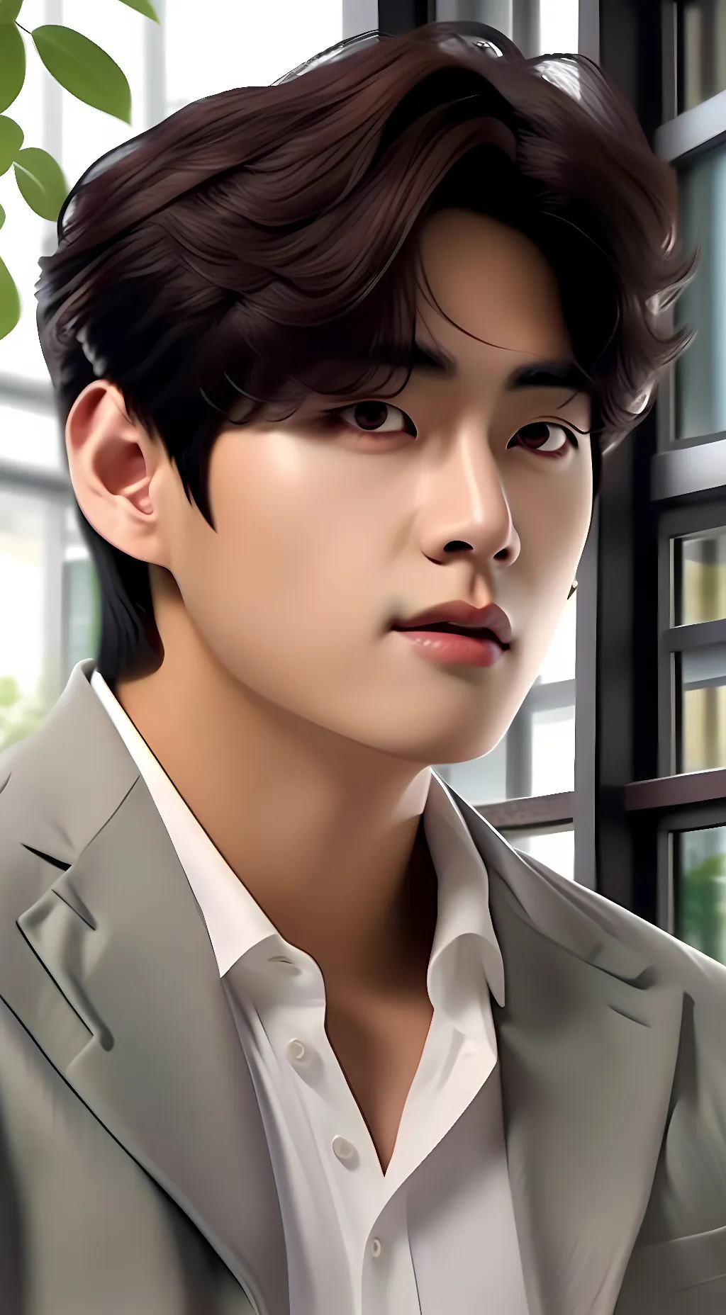 ai character: Taehyung  background
