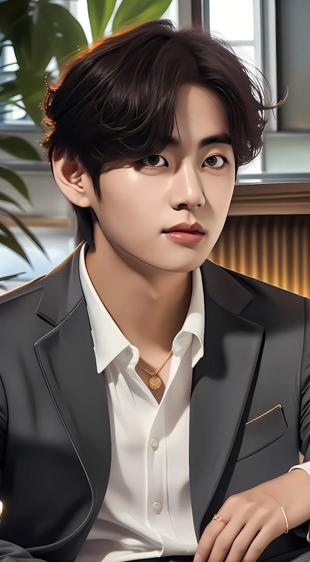 ai character: Taehyung  background
