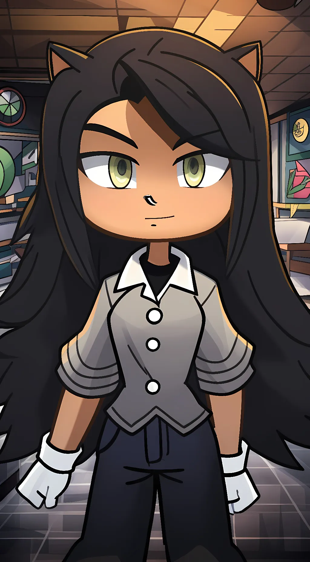 ai character: SONIC X NINJA TURT background