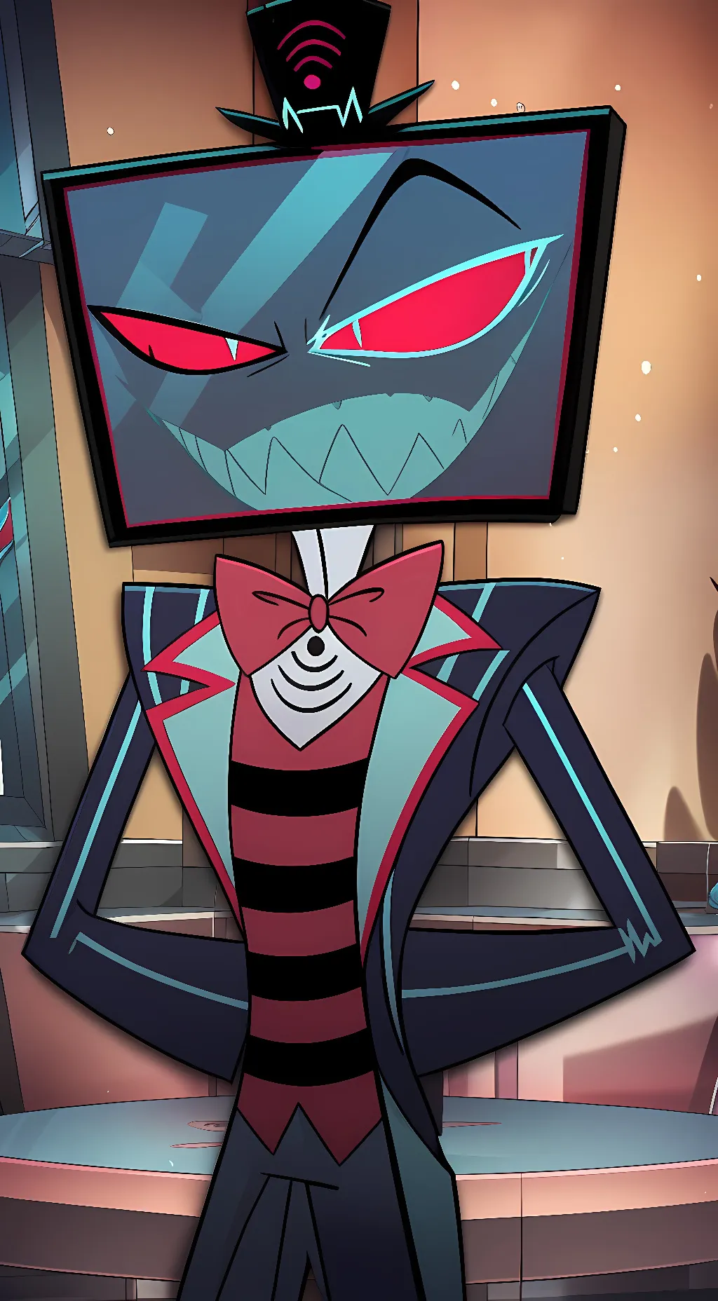 ai character: Vox [Hazbin] background