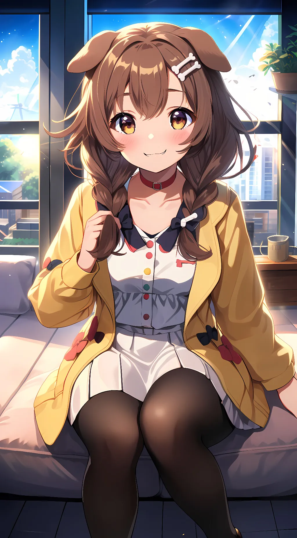 ai character: Inugami Korone  background