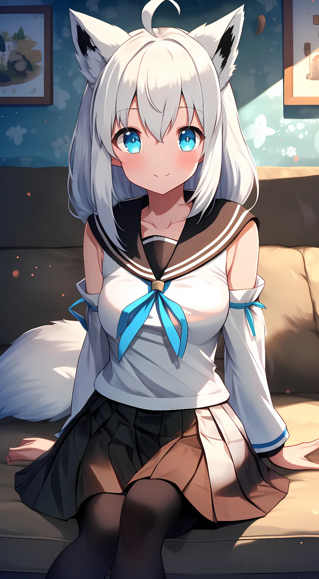 ai character: Shirakami Fubuki  background