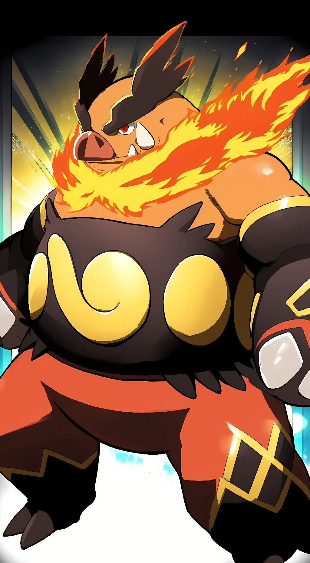ai character: Emboar background