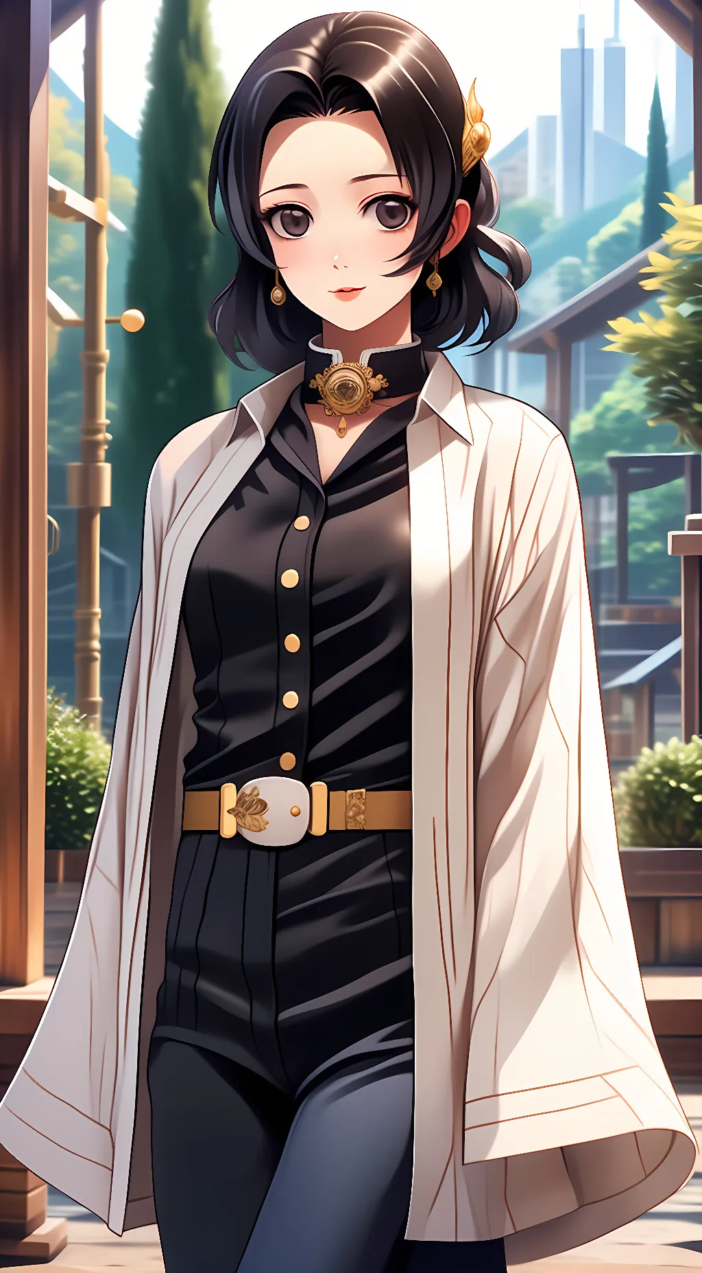 ai character: Shinobu kocho  background