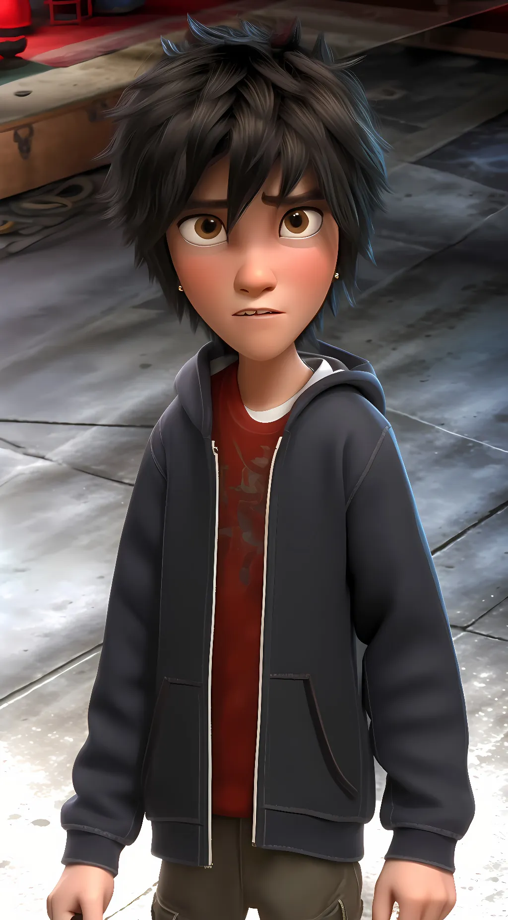 ai character: Hiro Hamada background