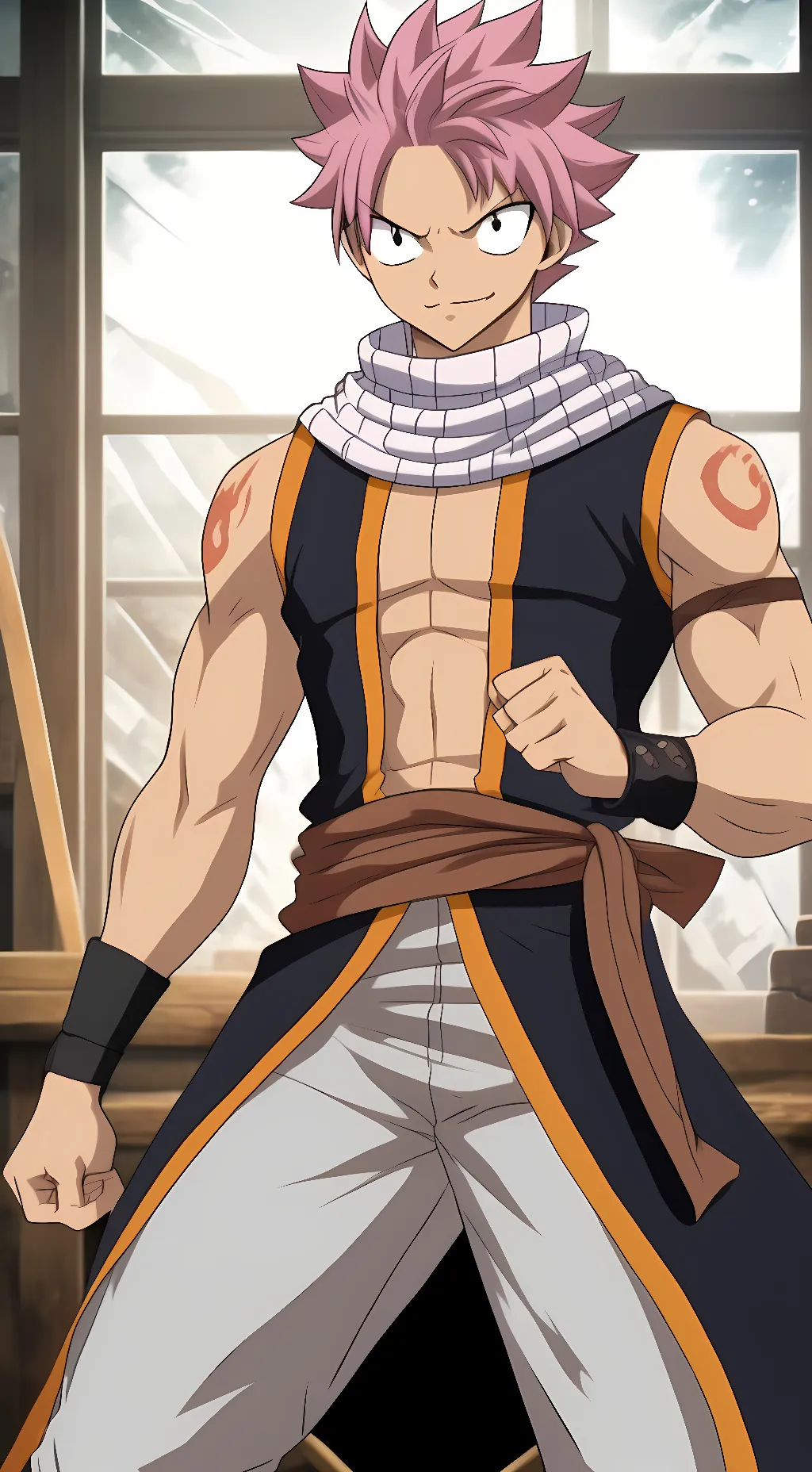 ai character: Natsu Dragneel background