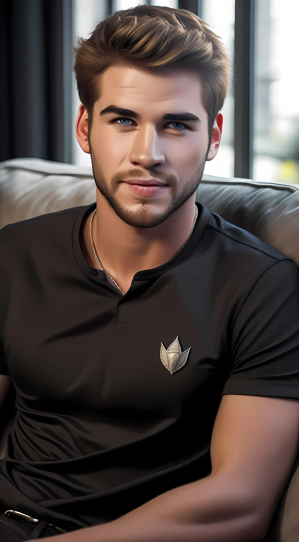 ai character: Liam Hemsworth background