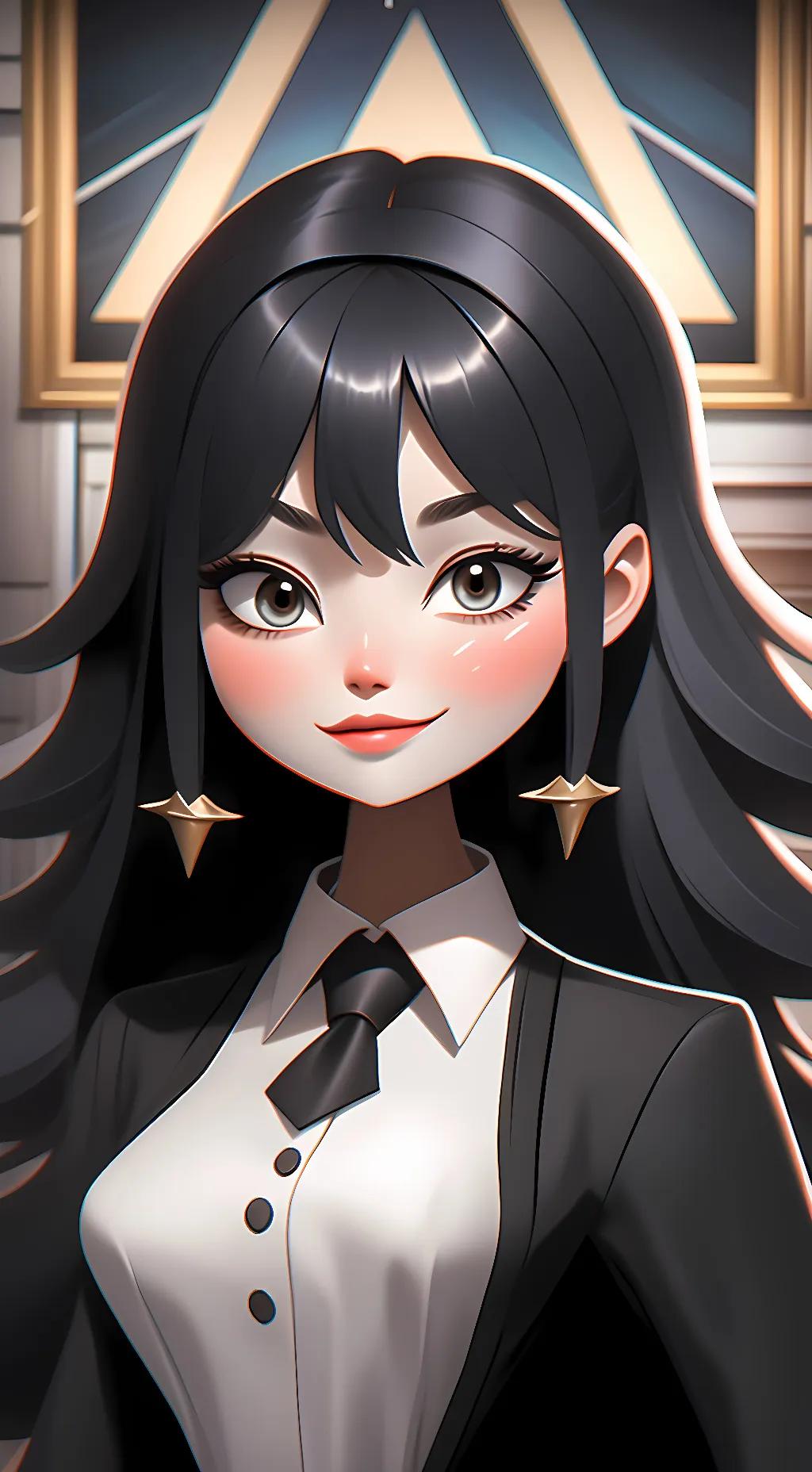 ai character: Miss circle.  background