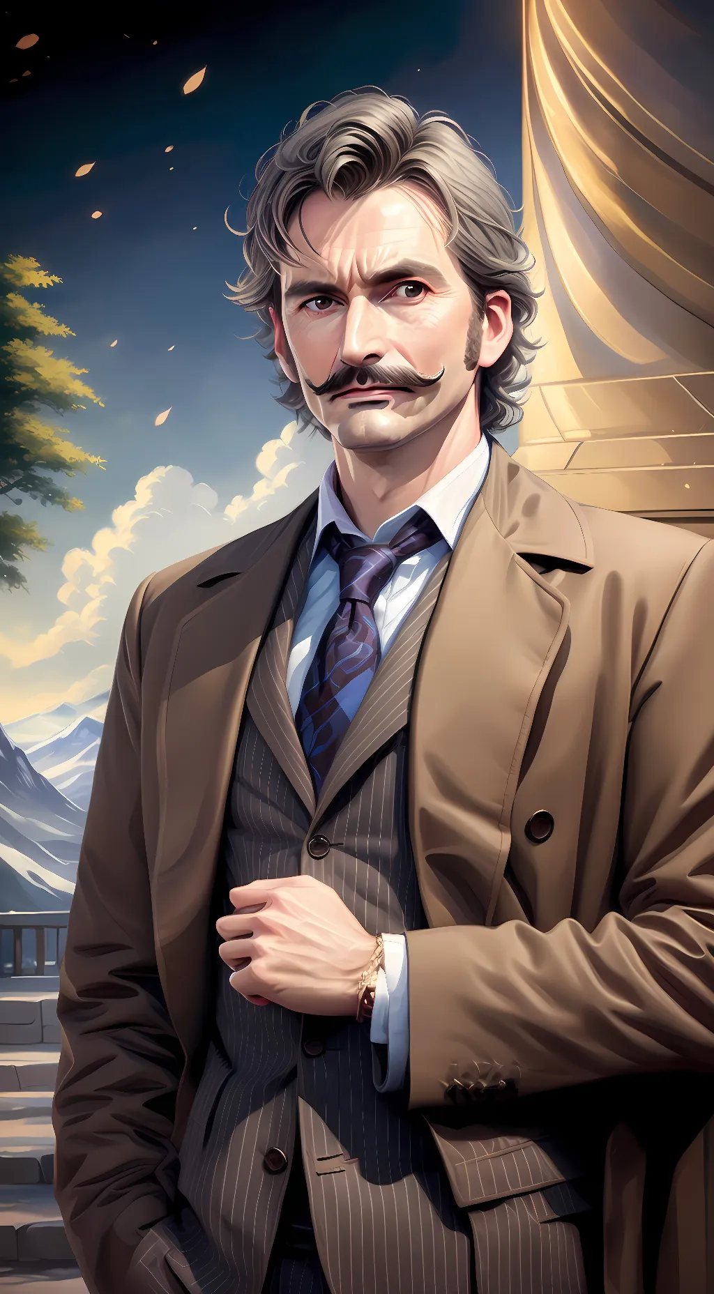 ai character: Hercule Poirot background