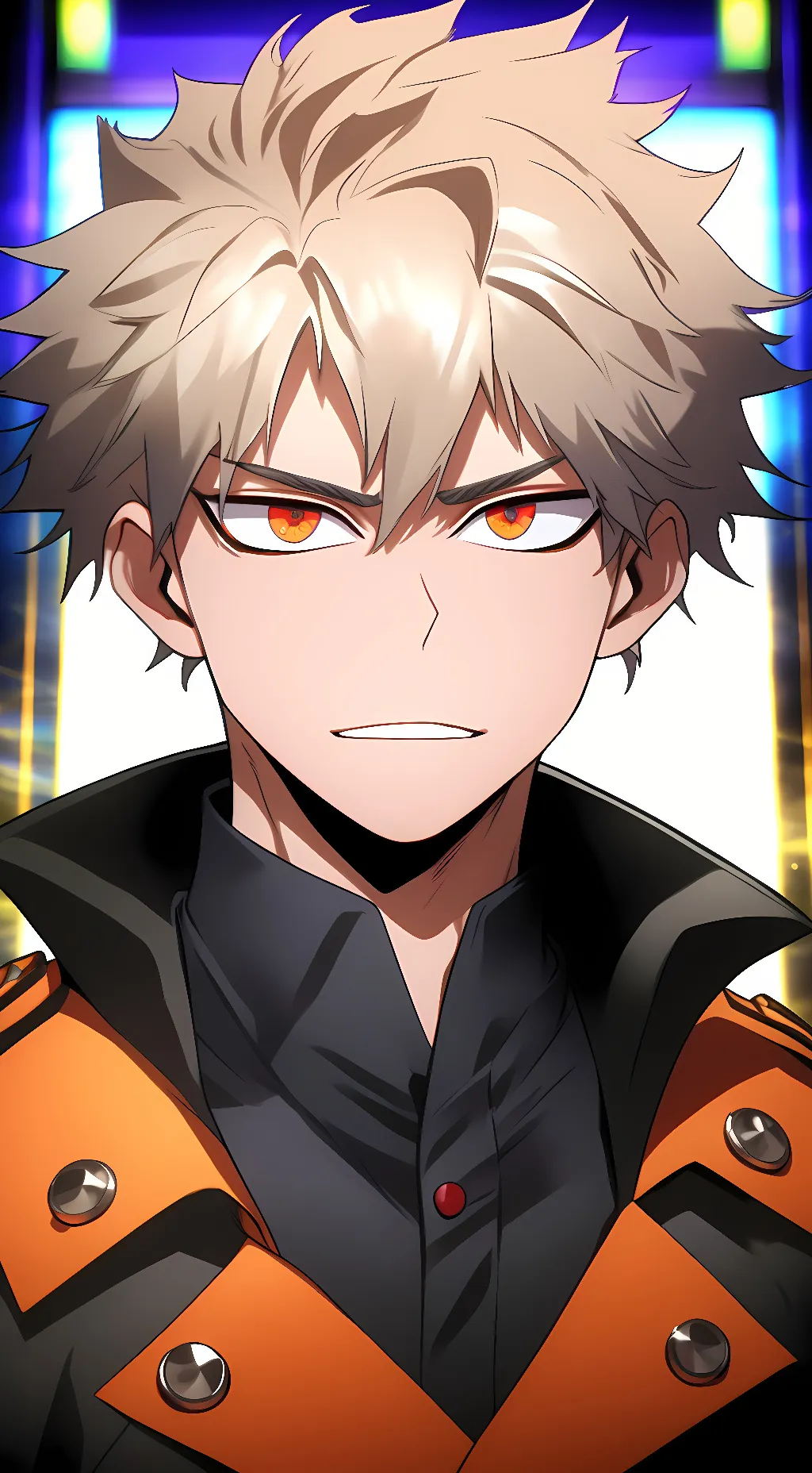 ai character: Katsuki Bakugou background