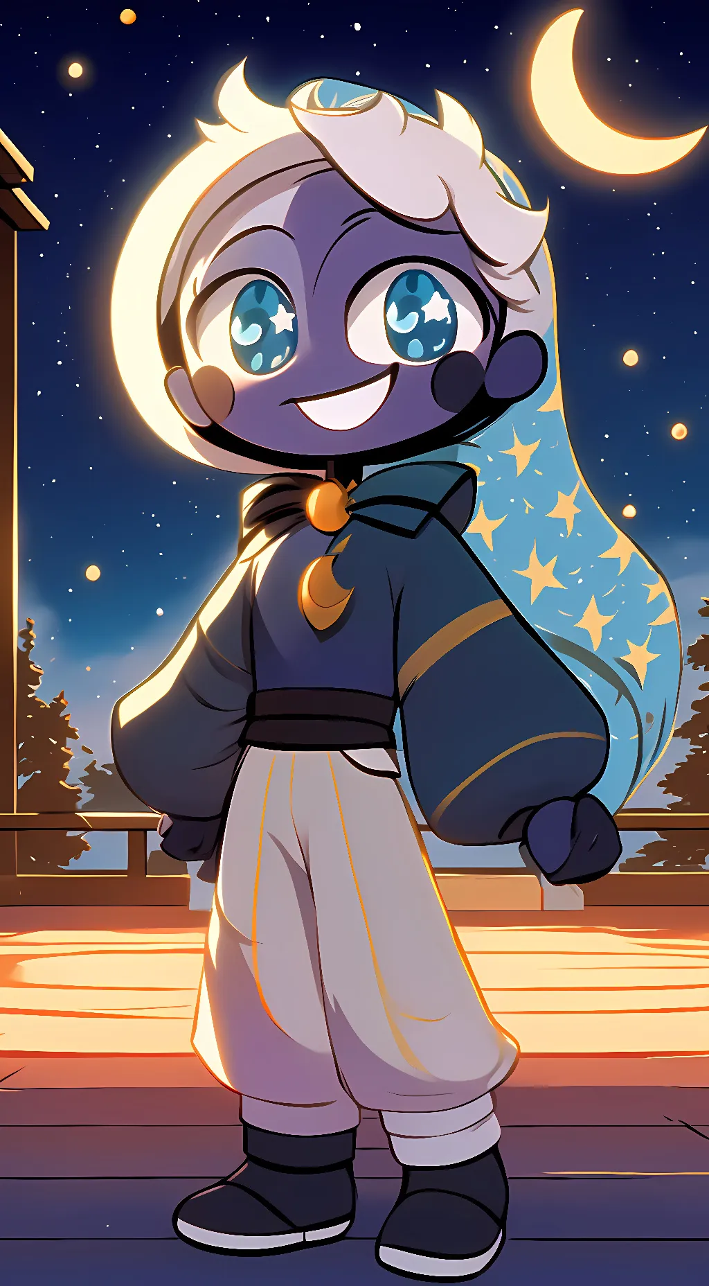 ai character: lunar background