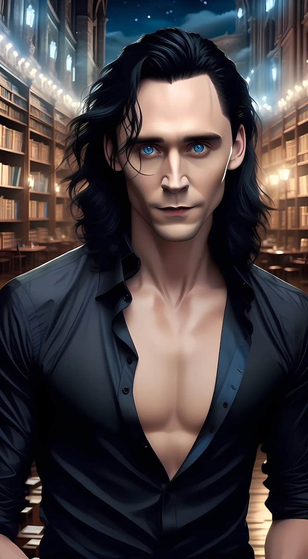 ai character: Loki Laufeyson  background