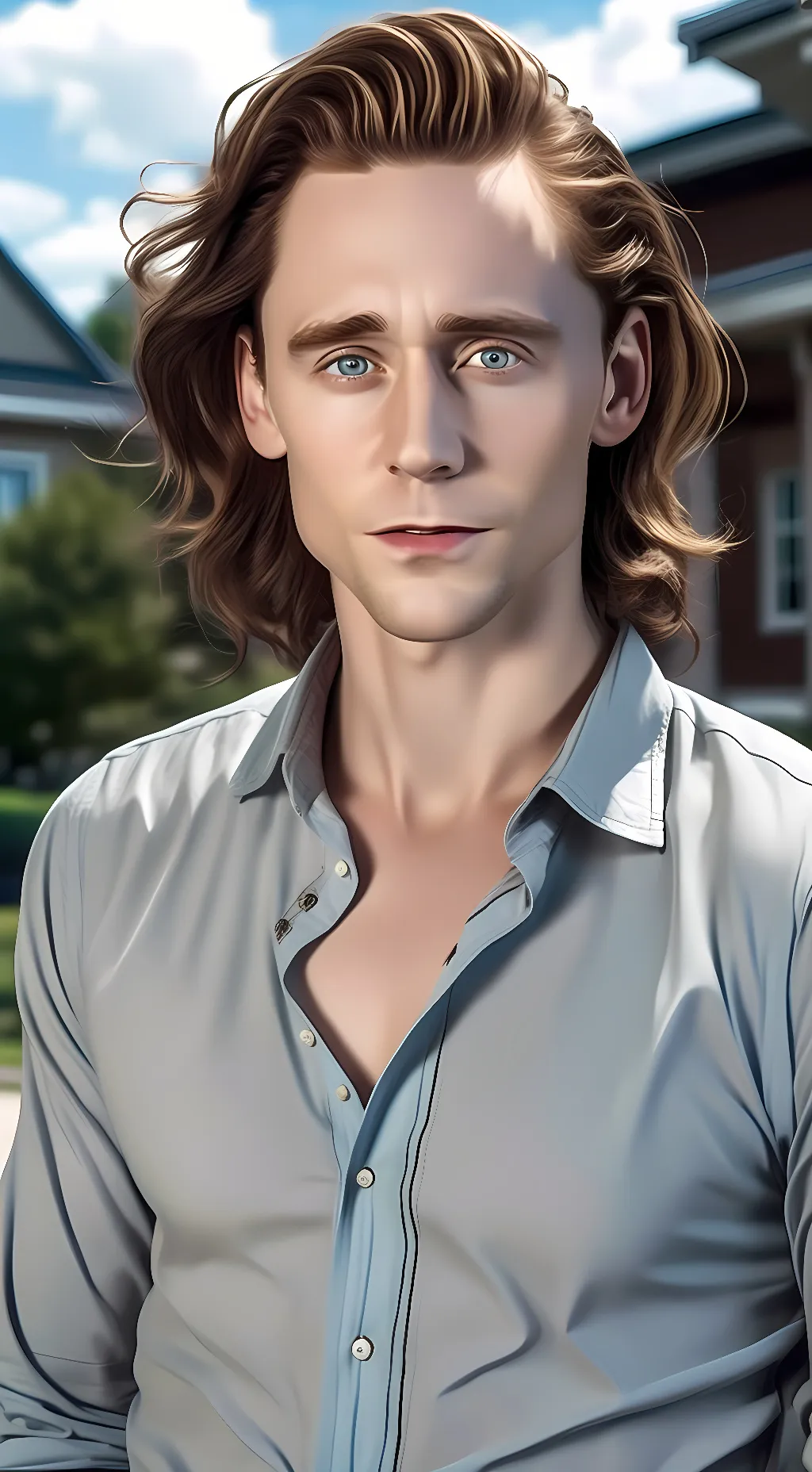 ai character: Tom Hiddleston  background