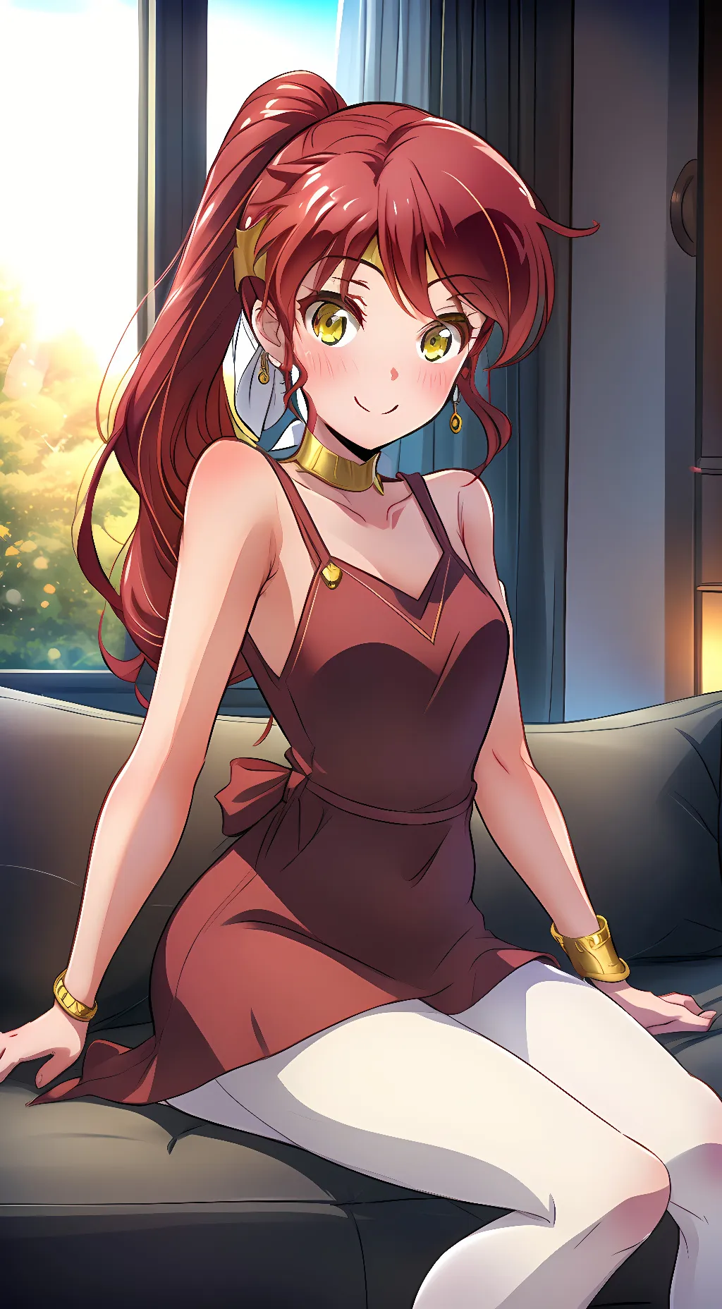 ai character: Pyrrha Nikos  background