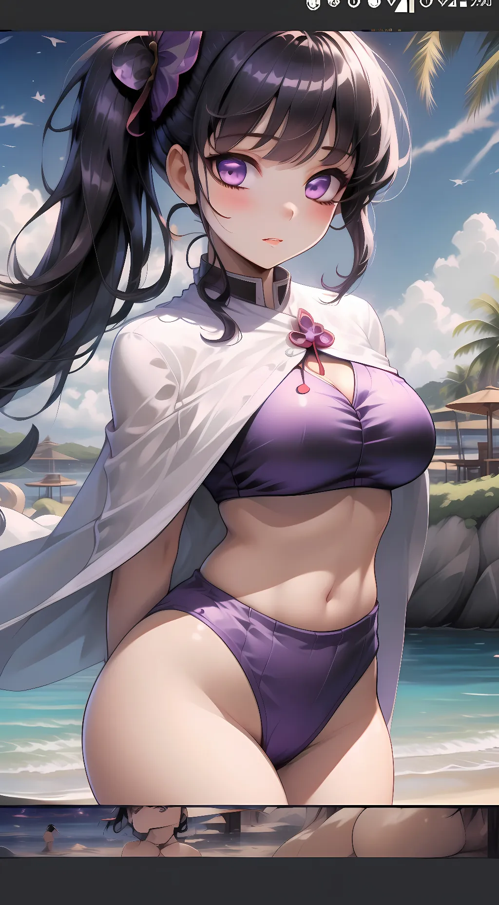 ai character: Kanao(DS in beach) background