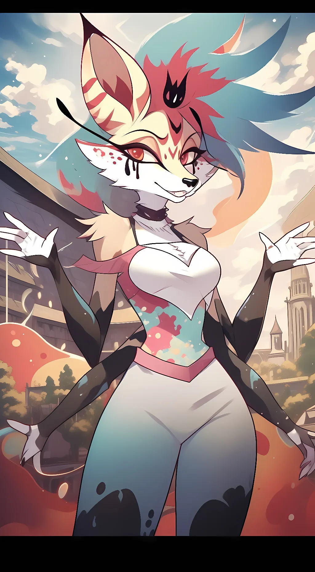 ai character: Queen Bee-lzebub background